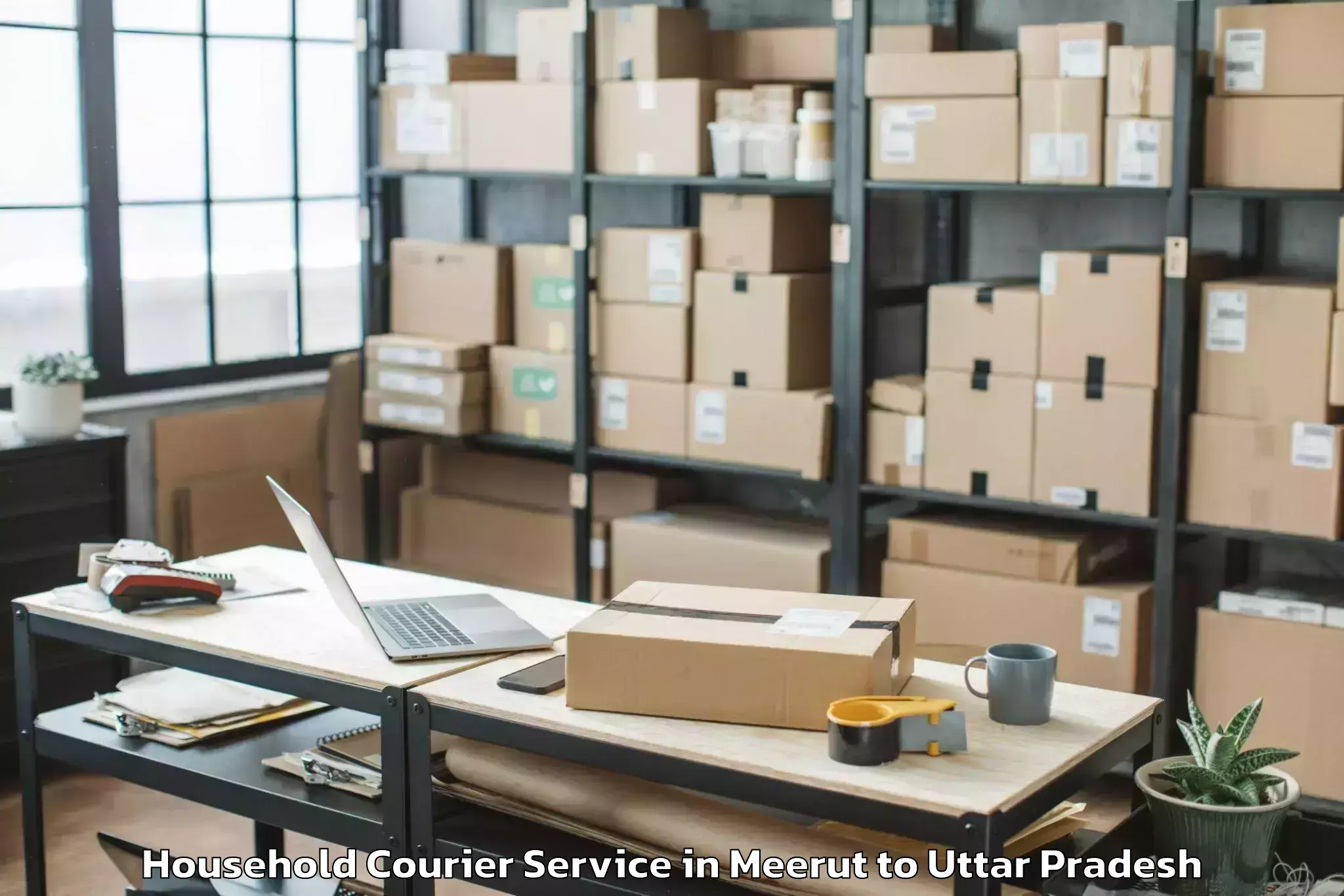 Easy Meerut to Bairia Household Courier Booking